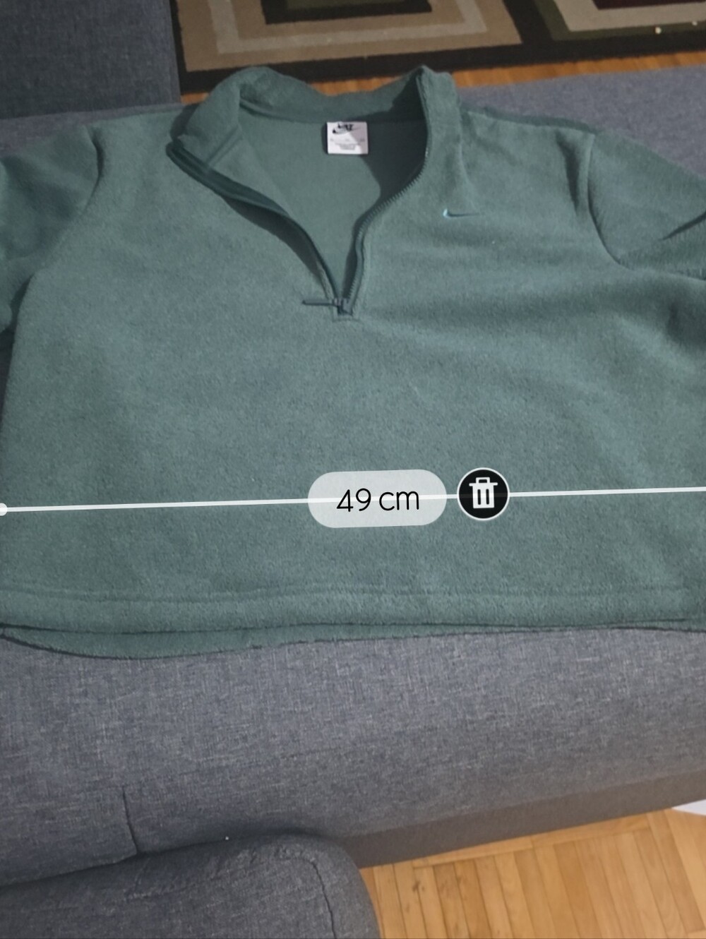 Nike| Forest Green Quarter-Zip Fleece - Picture 3 of 4